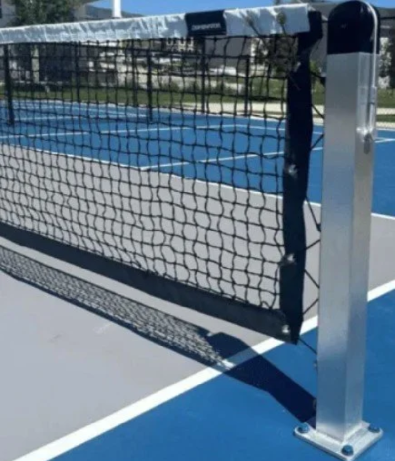 Outdoor tennis court on sunny day