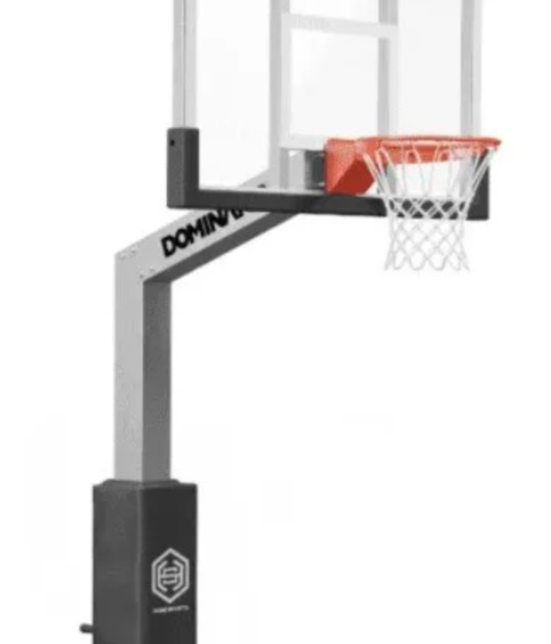 Basketball hoop with backboard and net