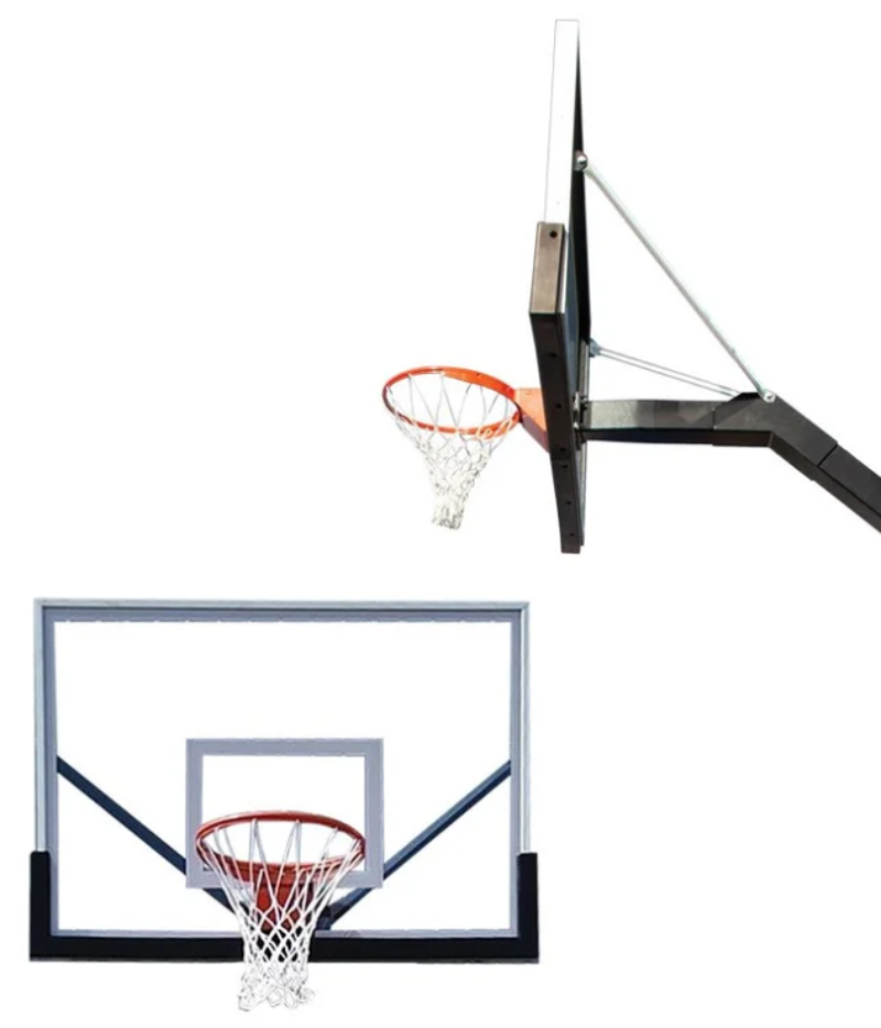Adjustable basketball hoop system