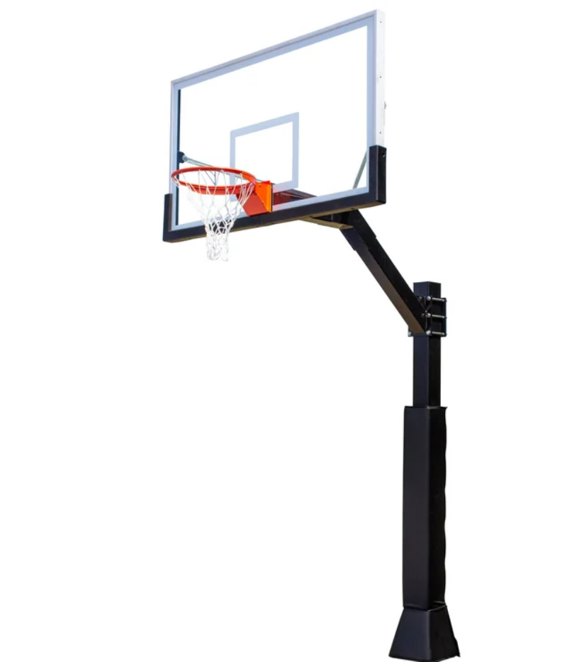 Adjustable basketball hoop stand